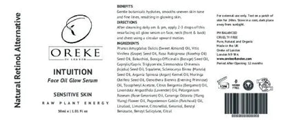 INTUITION: 2% Bakuchiol phyto-retinol blend - Gently brightens to reveal a healthy glow Oreke of London